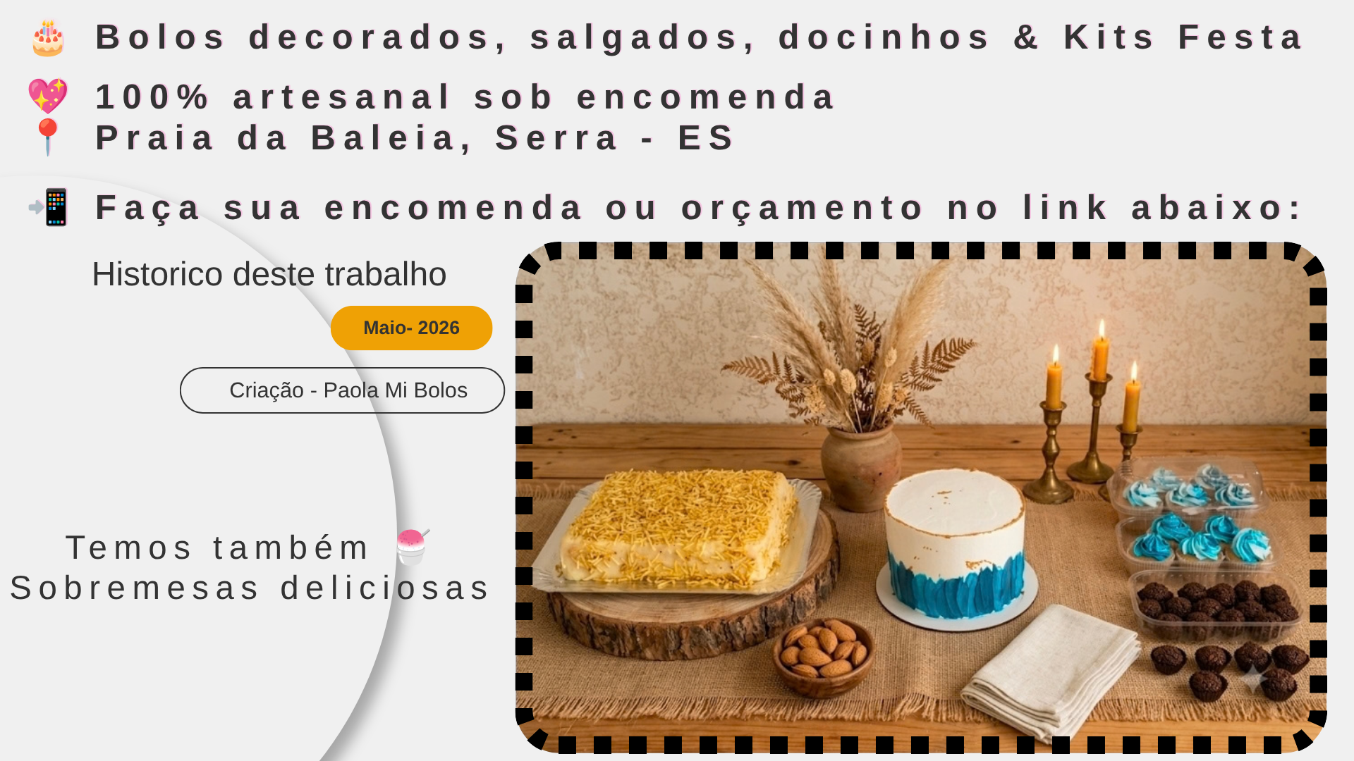 Trabalho Mi Bolos - Aniversário